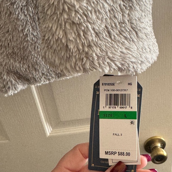 Brand NWT Democracy Cozy Grey Fleece Jacket - Picture 4 of 6